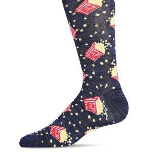 Popcorn Bamboo Blend Men's Crew Socks Navy